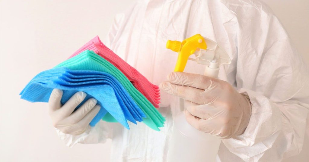 Sistema de cores para limpeza profissional