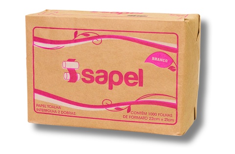 Papel Toalha Interfolha Branco 1.000 folhas Código 20003