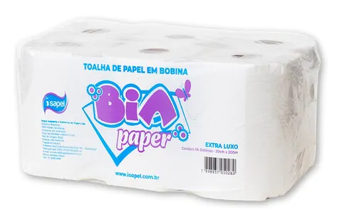 Papel Toalha Bobina Extra Luxo Código 30007